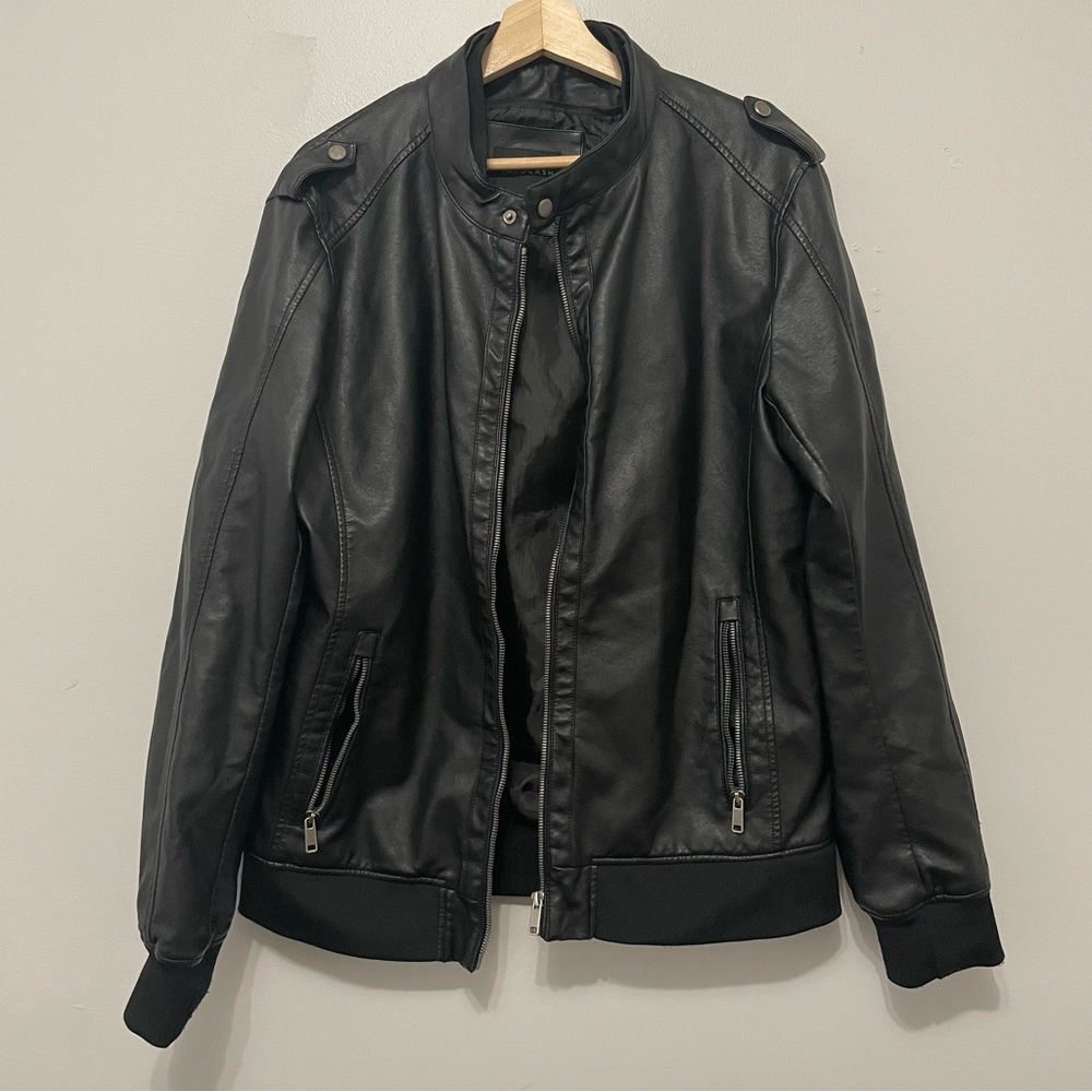 Tarocash faux leather jacket size large